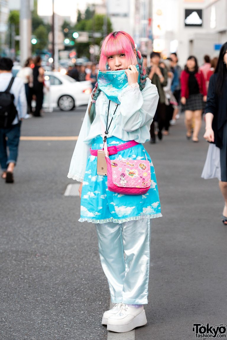Handmade Harajuku Street Style w/ Clouds, Flowers, Pink Hair, Piercings ...