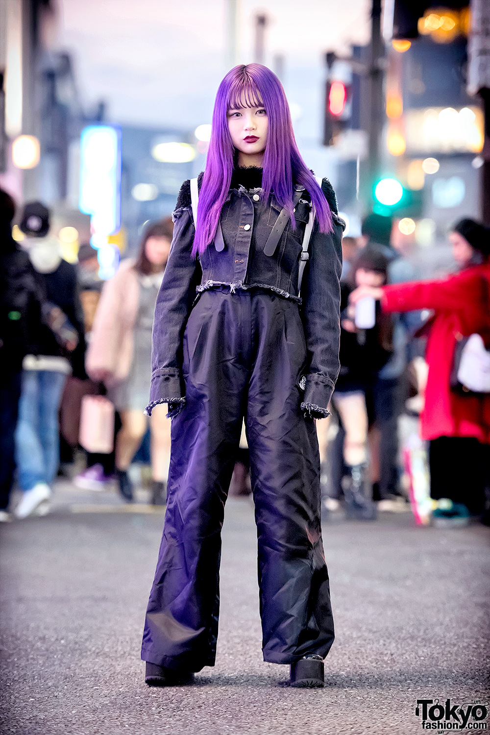 Purple Hair & Monochrome Harajuku Streetwear w/ SS Mart, MYOB NYC & UNIF