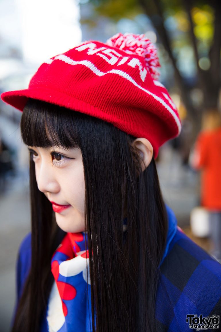 Harajuku Girl in Fun Street Style w/ Betty Boop Kimono, Moschino French ...