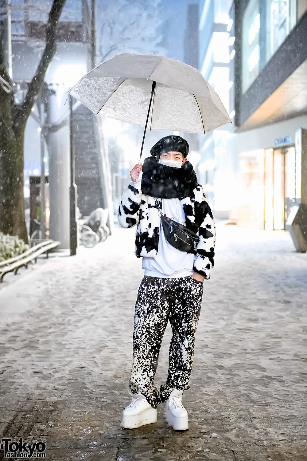 Monochrome Harajuku Snow Street Style w/ Berberjin, UNIF & YRU