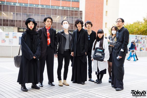 Bunka Fashion College Student Street Styles w/ Y’s & Ann Demeulemeester Boots