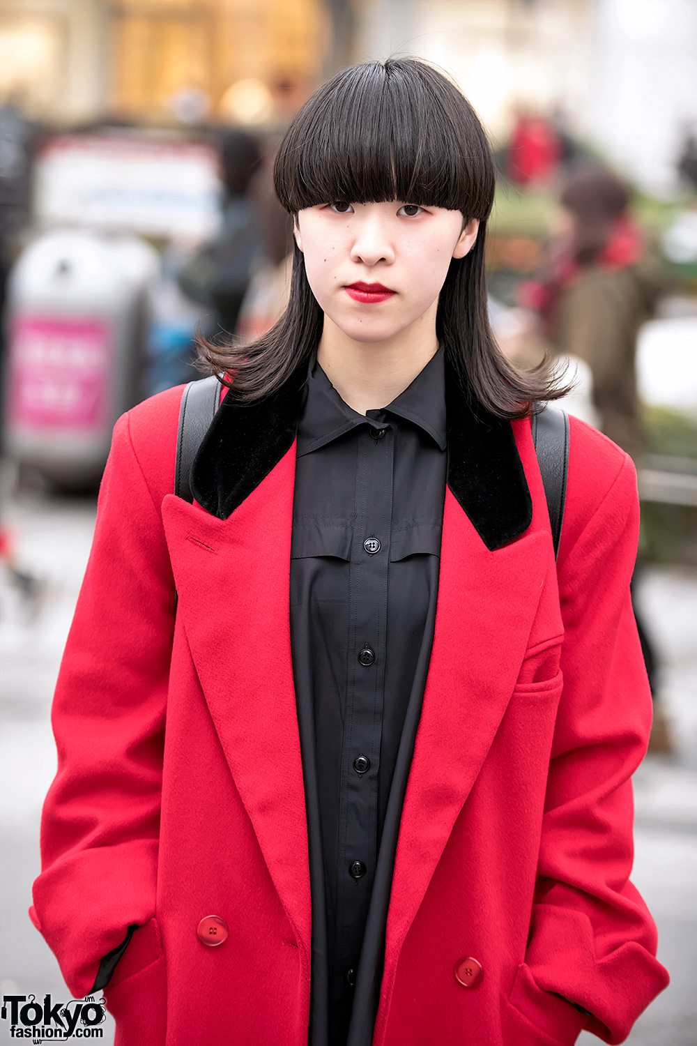 Minimalist Japanese Style w/ Otoe Red Maxi Coat, Tokyo Bopper Shoes ...