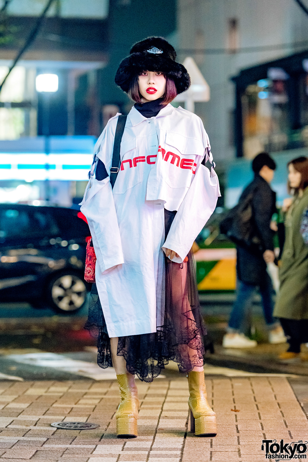 Harajuku Style by Japanese Streetwear Brand MYOB NYC & Snakeskin Boots
