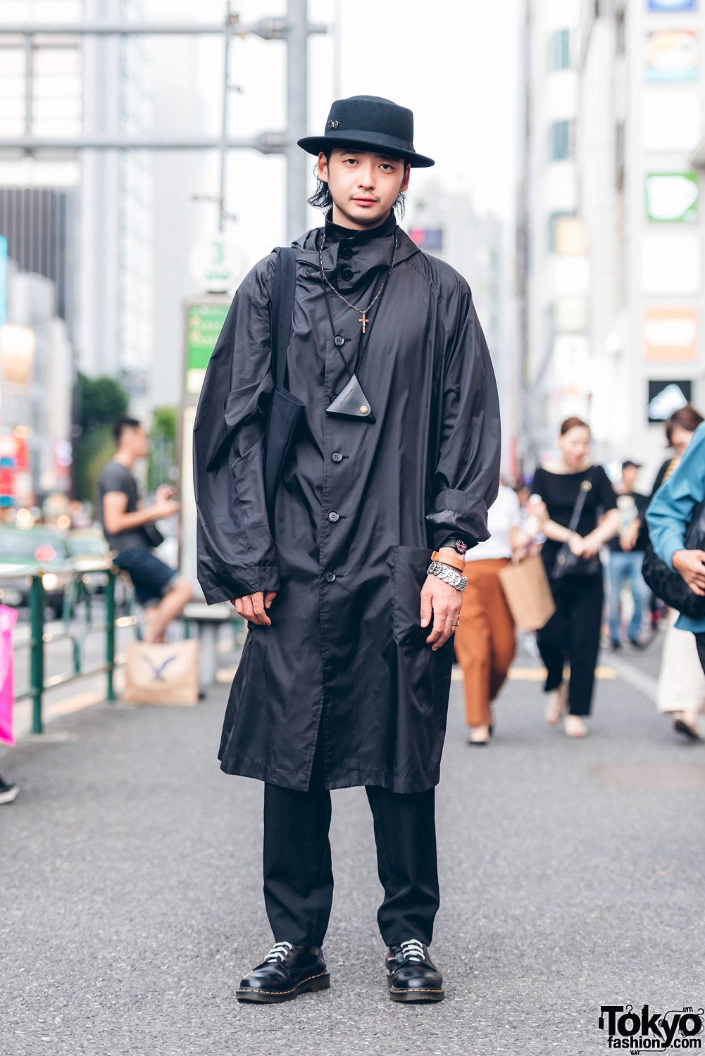 All Black Streetwear Fashion in Harajuku w/ Yohji Yamamoto, Y's & Dr. Martens