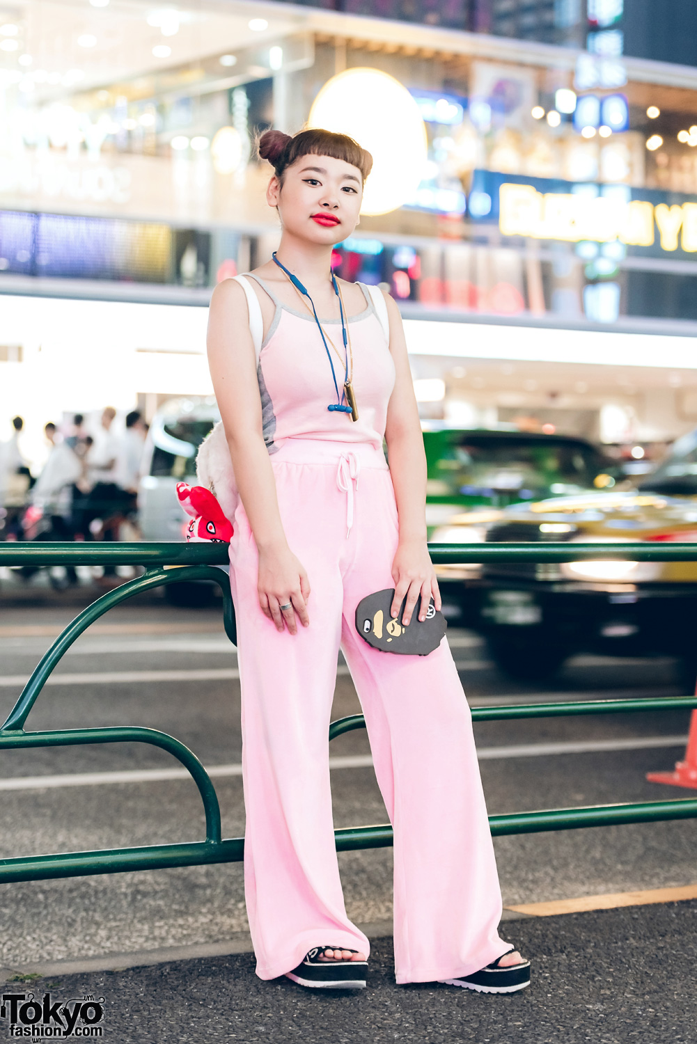 All Pink Sporty Street Style in Harajuku w/ Jouetie, JOYRICH, Stussy, Ambush & Gucci