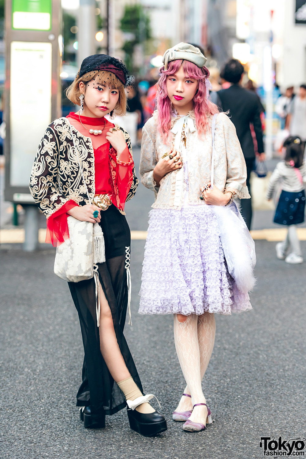 Harajuku Teens in Colorful Retro Fashion w/ Barrack Room, Tokyo Bopper, Gaijin, Yakusoku, Melange, Grimoire & The Virgin Mary