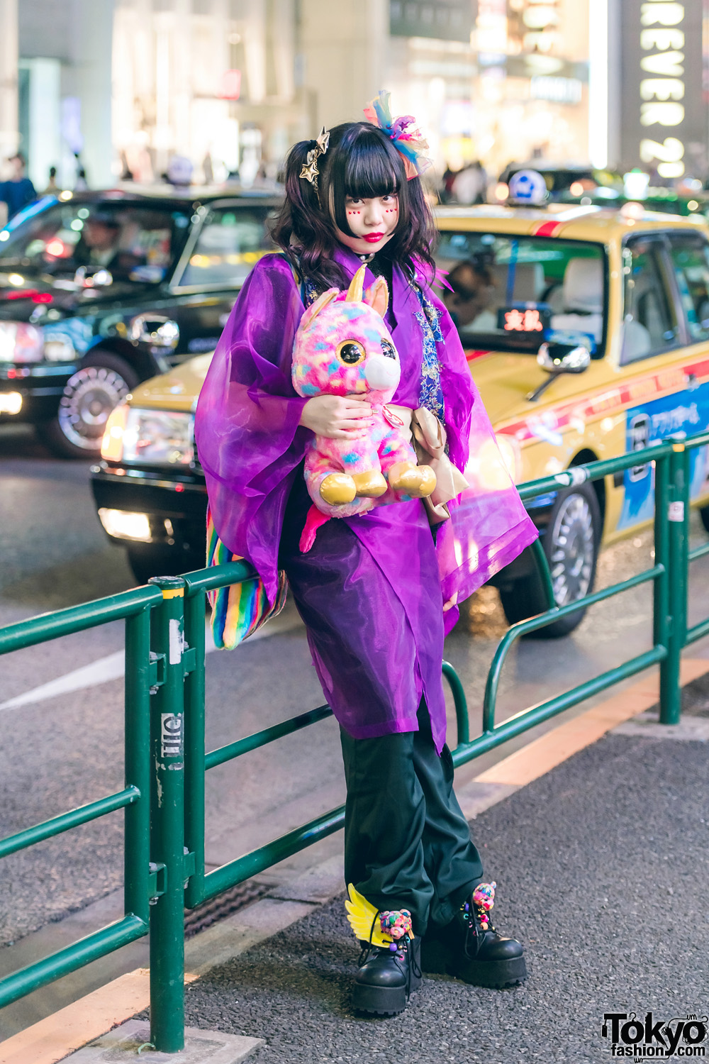 Harajuku Girl in Kawaii Kimono Street Style w/ Boutique Takenoko, 6%DOKIDOKI, Kobinai, WEGO & Spinns