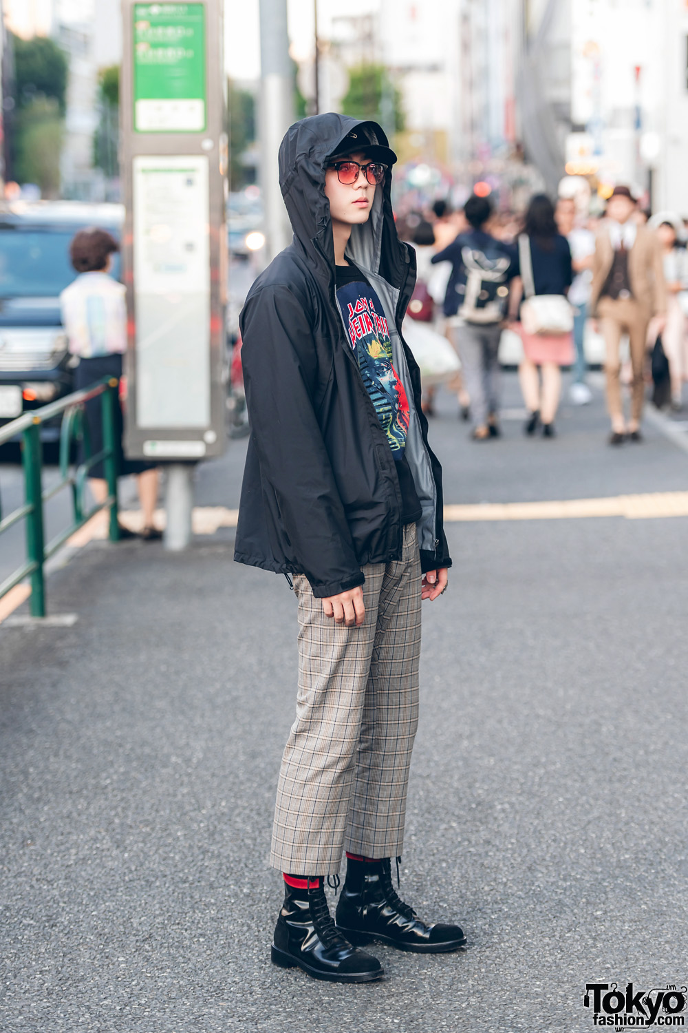 Japanese Model in Designer Street Fashion w Balenciaga Raf Simons  Vivienne Westwood  YSL  Tokyo Fashion