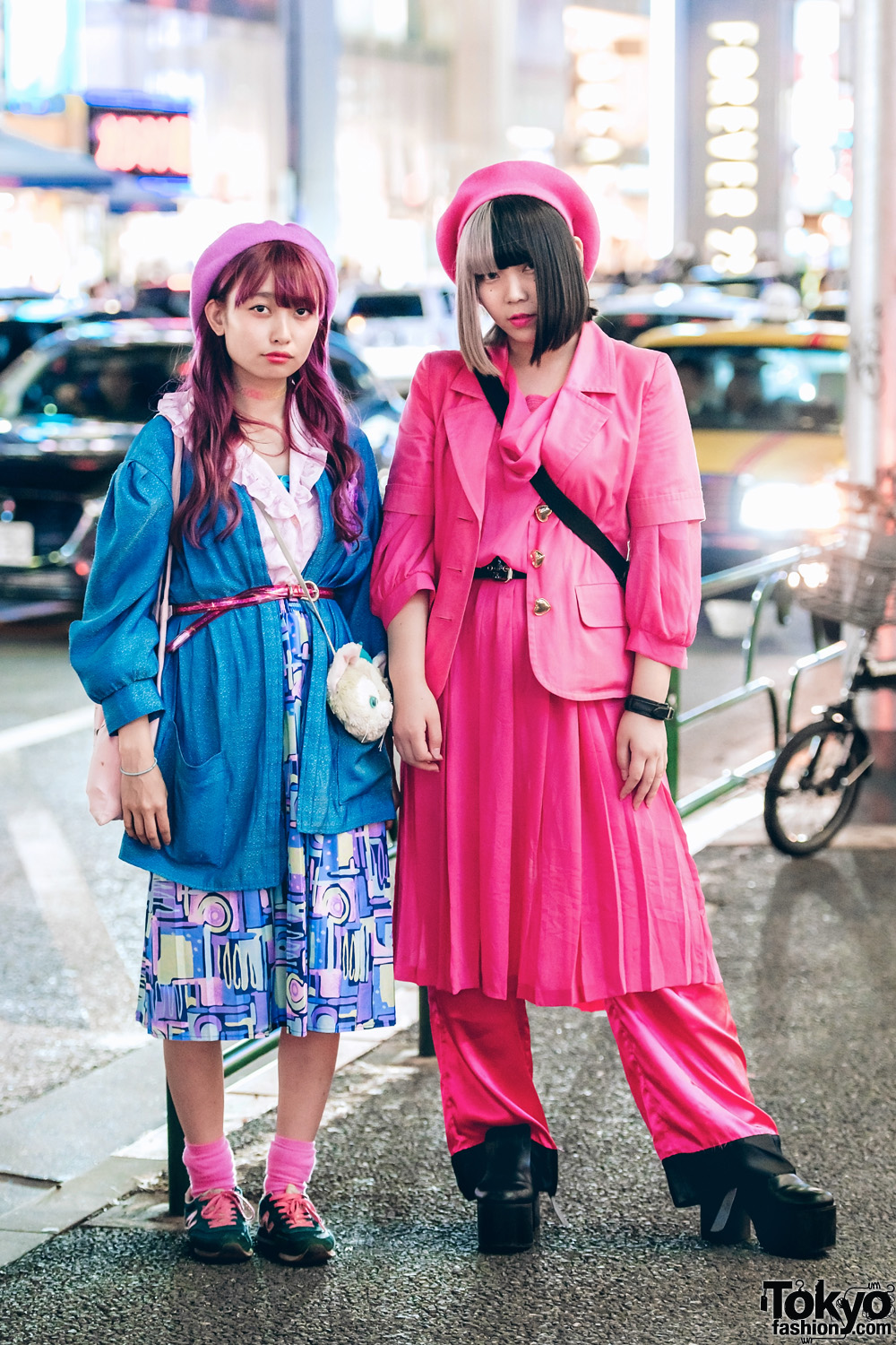 Pink & Blue Streetwear Styles by Harajuku Girls w/ RRR by Sugar Spot Factory, Kilo Shop, Bubbles, New Balance, RASPBERRYPIE, Kinji & Kiki