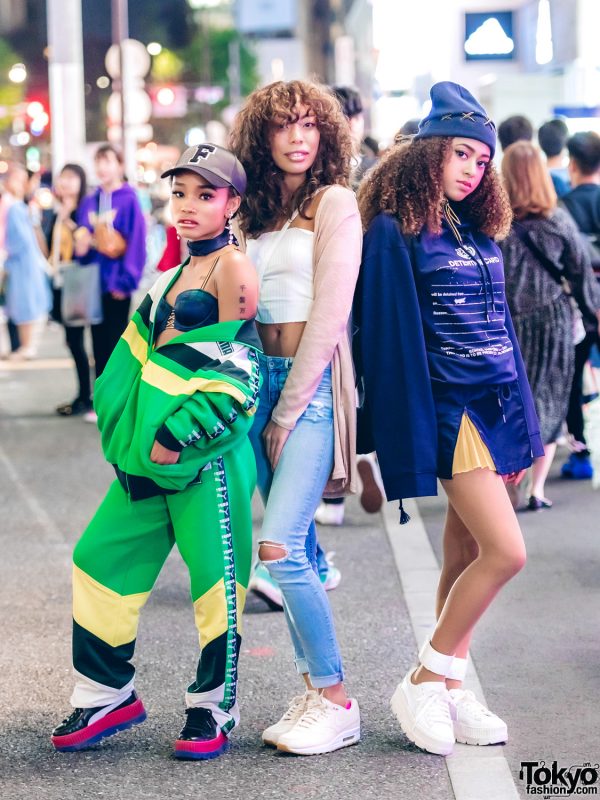 Tokyo Girls Wearing Fenty x Puma Street Styles in Harajuku