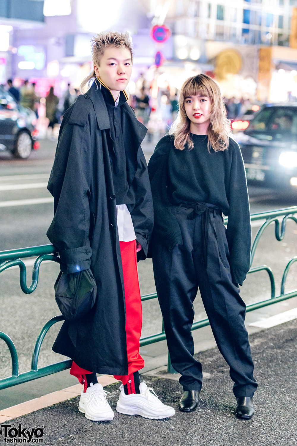 Harajuku Duo in Designer Streetwear and Dark Vintage Fashion