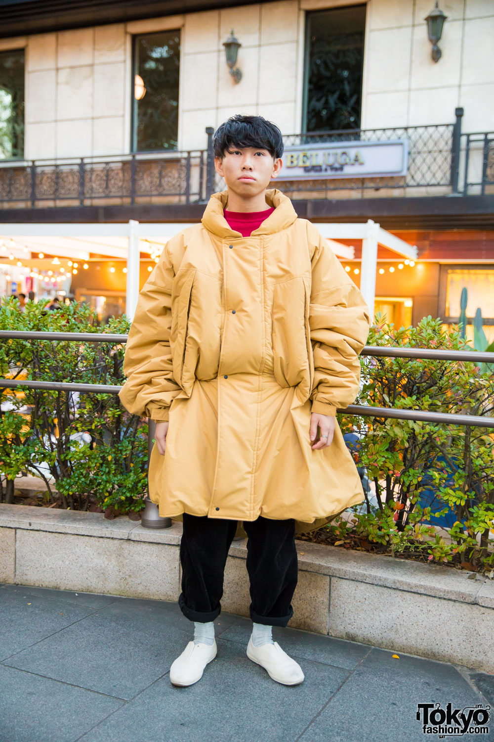 Harajuku Guy in Sasquatch Fabrix Oversized Puffer Jacket, Bukht