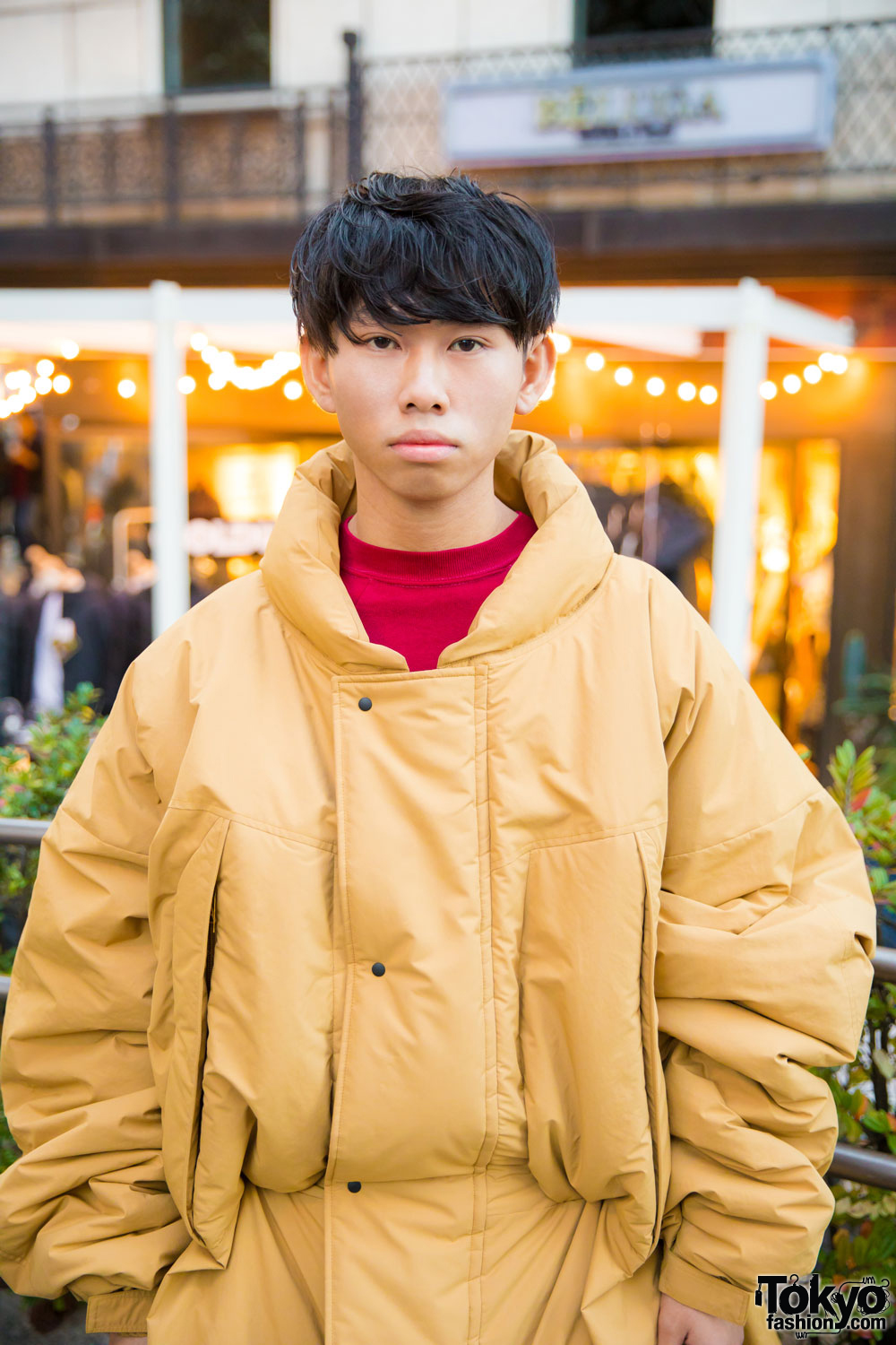 Harajuku Guy in Sasquatch Fabrix Oversized Puffer Jacket, Bukht
