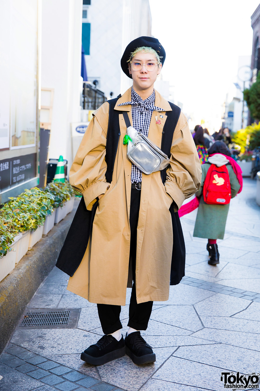 Green-Haired Harajuku Guy in Chic Winter Fashion w/ Style Nanda & Tokyo Bopper