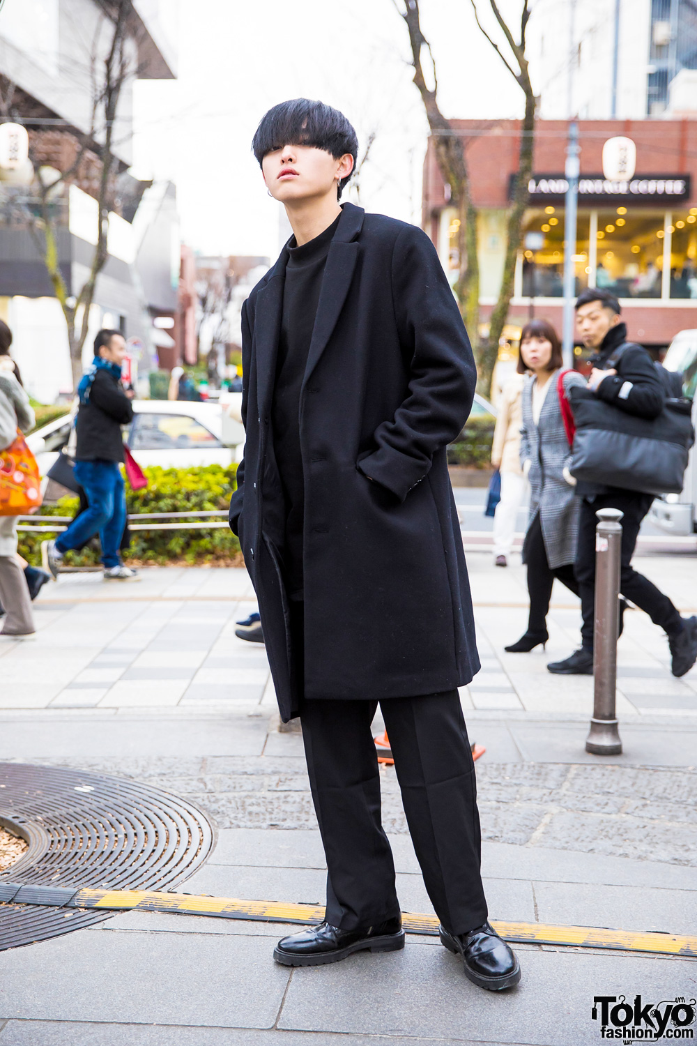 Minimalist All-Black Harajuku Street Fashion w/ H&M, Prologue-G, Zara ...