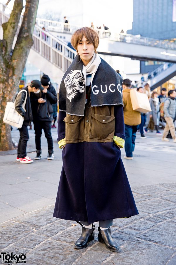Harajuku Menswear Street Style w/ TTT_MSW Coat, Christian Dada & Gucci