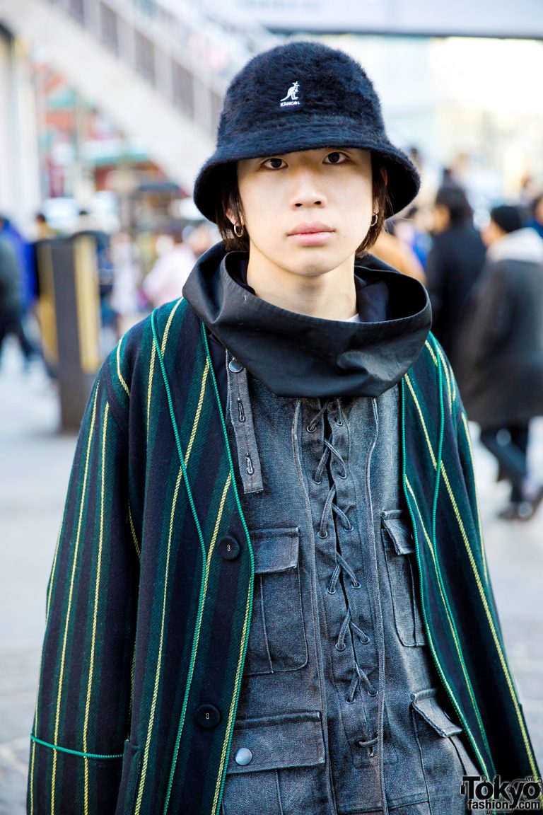 Japanese Streetwear Style w/ Kidill Coat, Kangol Bucket Hat & Vintage ...
