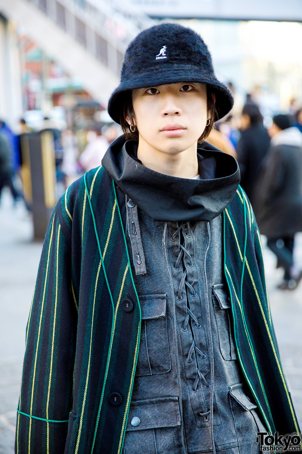 Japanese Streetwear Style w/ Kidill Coat, Kangol Bucket