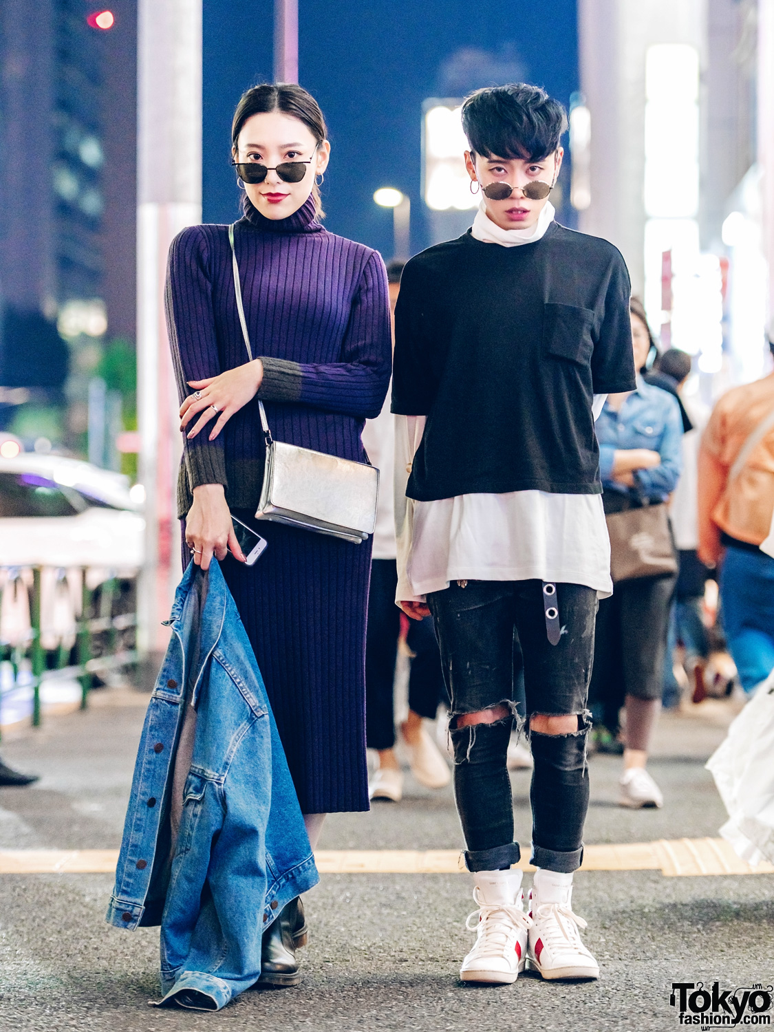 Harajuku Duo in Dark Streetwear w/ The Symbolic Tokyo, Dr. Martens, Chrome Hearts, Yves Saint Laurent & Black Means