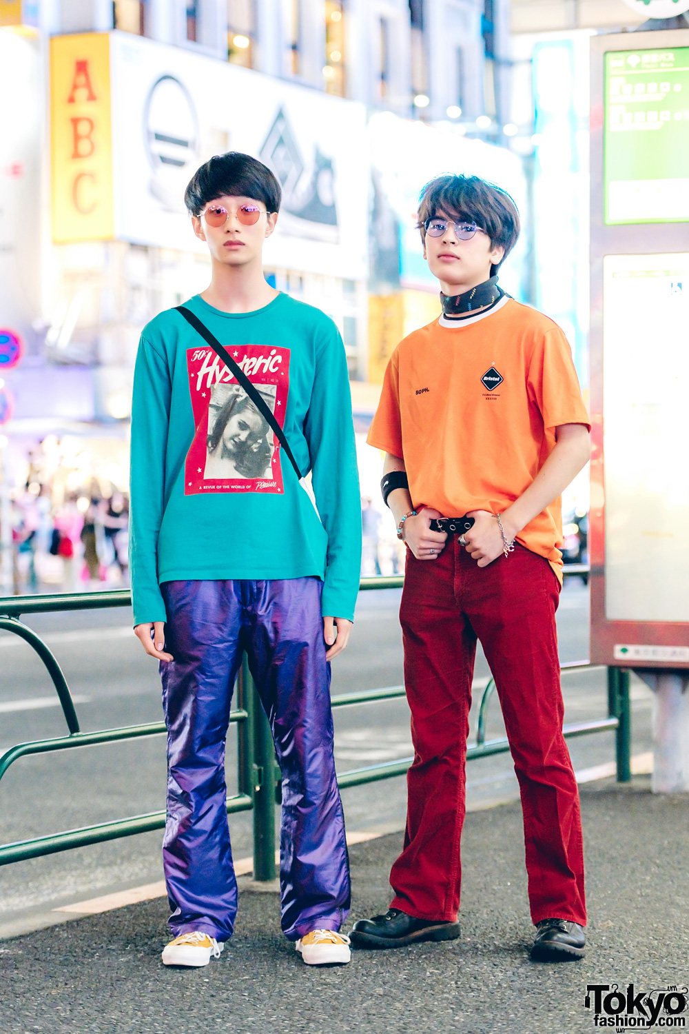 Harajuku Teens in Colorful Menswear Street Styles