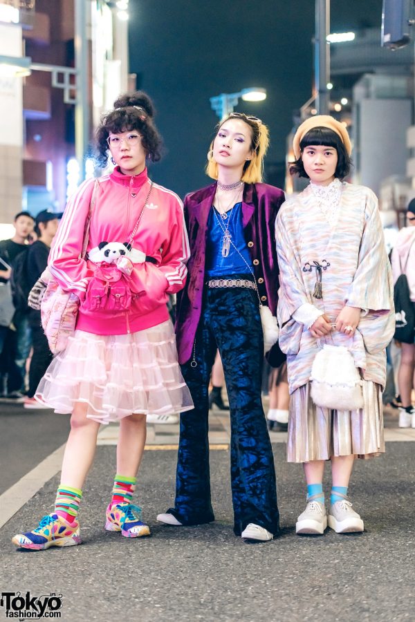 Stylish Harajuku Trio in Handmade & Vintage Street Fashion + Jenny Fax & Tokyo Bopper