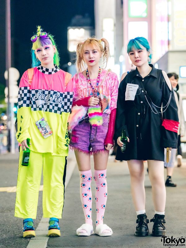 Fashion Designers w/ Colorful Hairstyles in Handmade & Vintage Harajuku Street Styles
