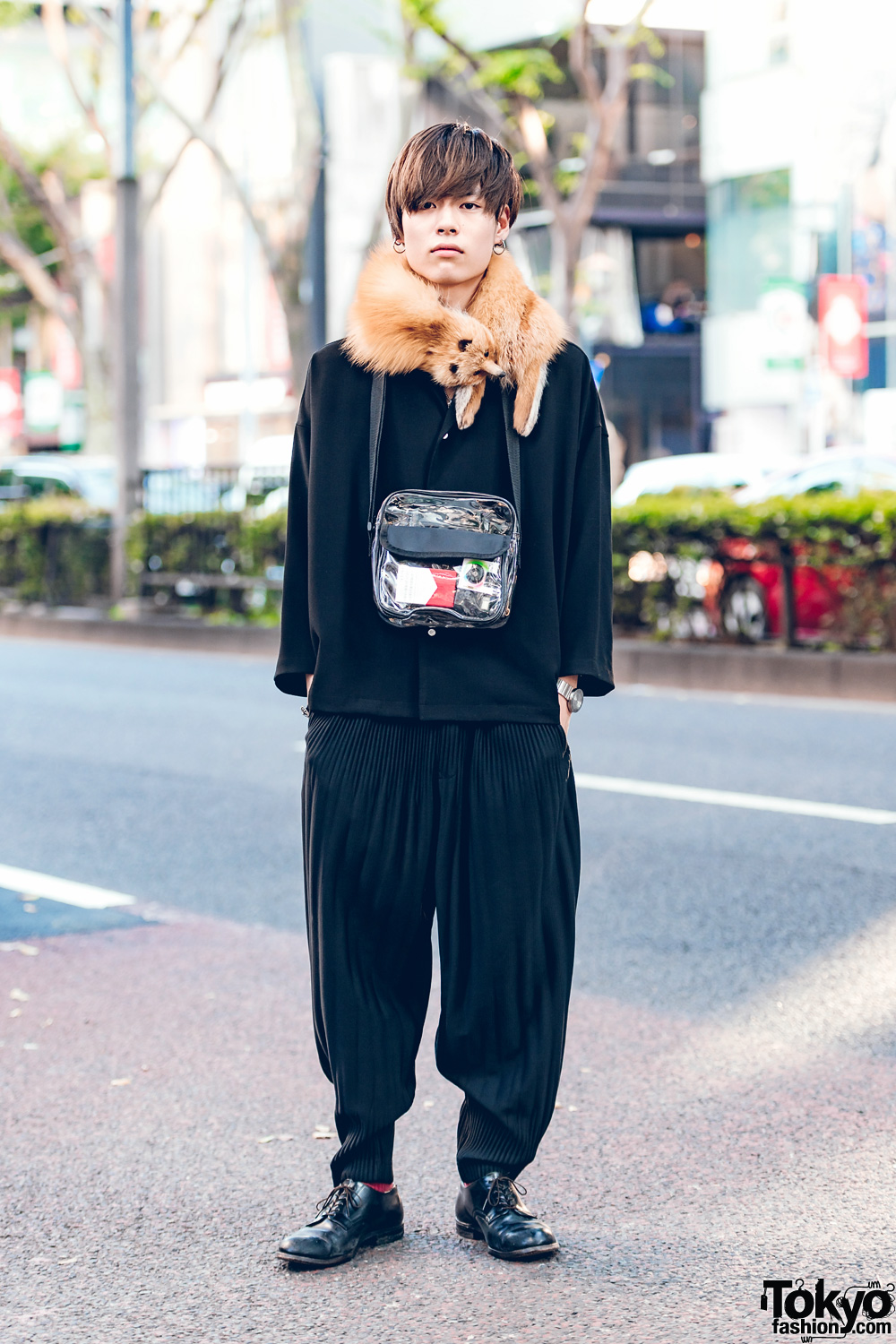 Japanese Model in Black Street Fashion w/ Studious, Issey Miyake, An Old Joke & Chrome Hearts