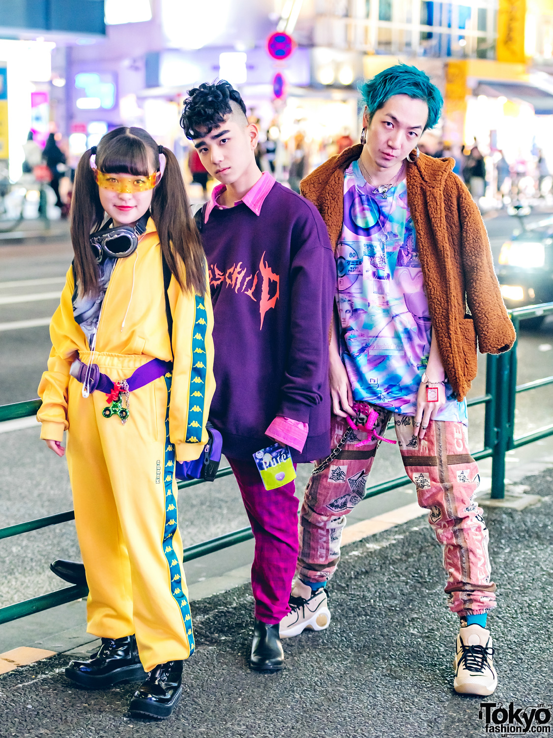 Japanese Teen Trio in Fun & Colorful Streetwear Styles