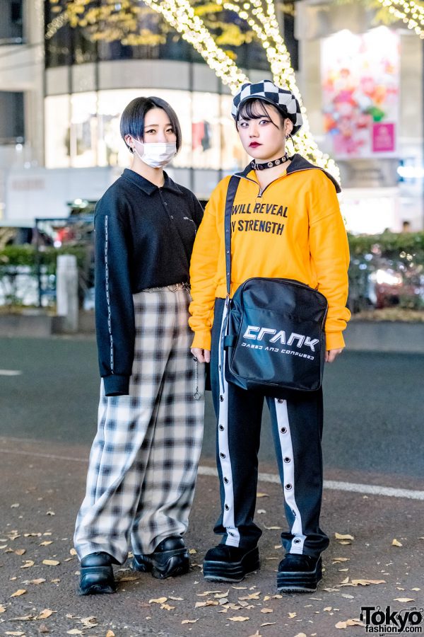 Harajuku Female Duo in Edgy Street Fashion w/ VEI-8, Never Mind the XU, Faith Tokyo & Demonia