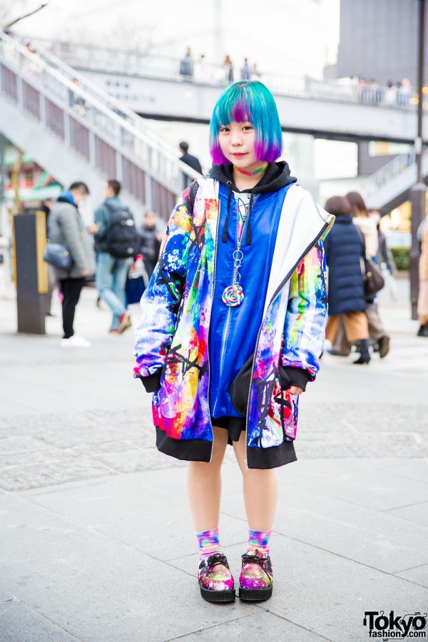 Super Colorful Harajuku Street Style w/ AnkoROCK, Gekirock Clothing & ACDC Rag