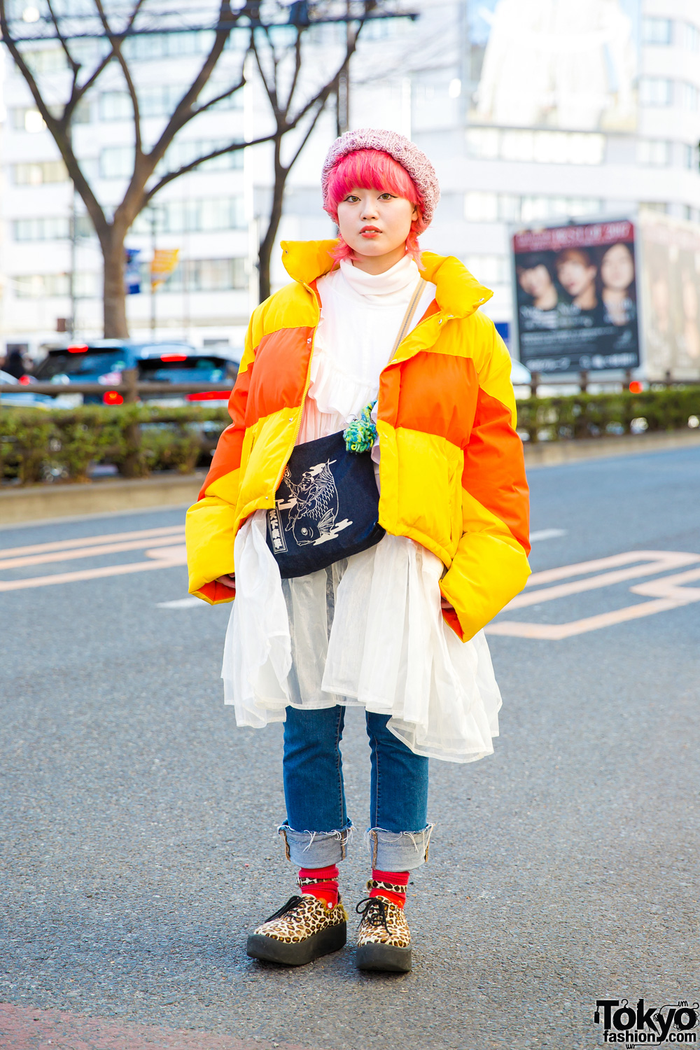 Pink-Haired Harajuku Girl in Ramarama Dress, Tokyo Bopper Shoes & Handmade Accessories