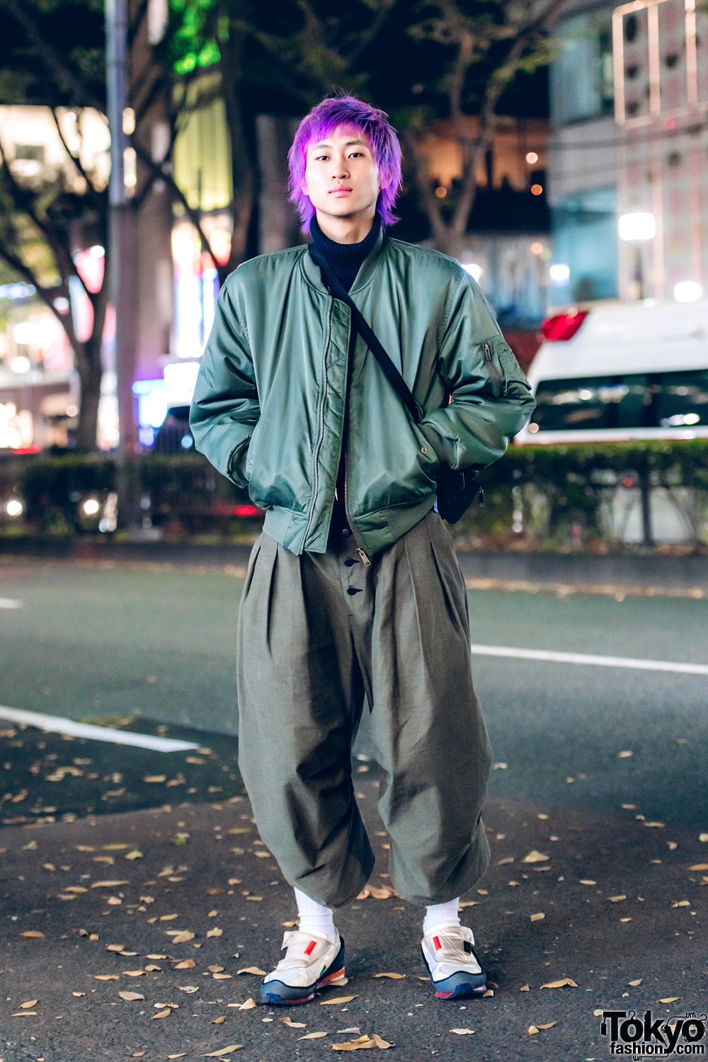 profundo Soledad emprender Purple-Haired Harajuku Guy in Vintage Street Style w/ Adidas, Christopher  Nemeth & Raf Simons x Adidas – Tokyo Fashion