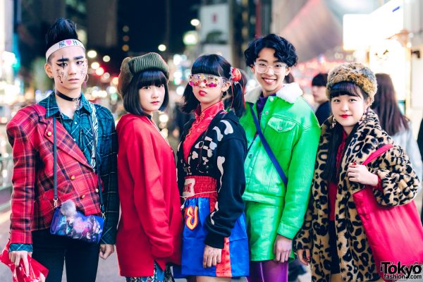 Japanese Teen Squad in Bold Harajuku Streetwear Styles – Tokyo Fashion