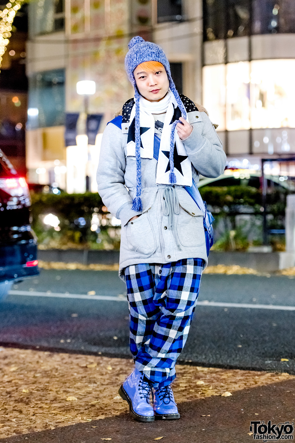 Blue & Purple Harajuku Winter Streetwear Style w/ MalkoMalka & Milkboy