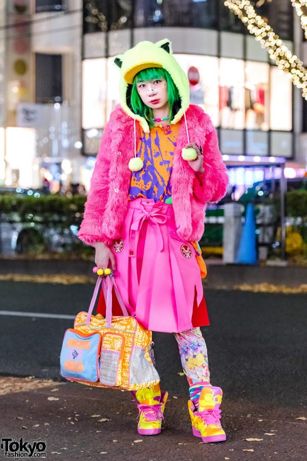 Green Hair & Kawaii Harajuku Streetwear Style w/ Galaxxxy, Super Lovers, Takuya Angel, Angel Blue & 6%DOKIDOKI