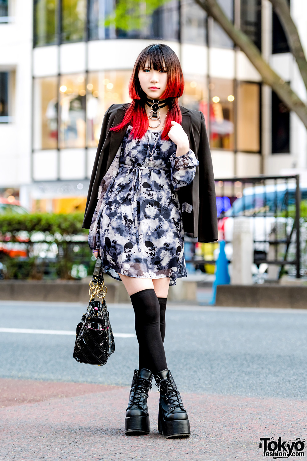Harajuku Girl w/ Pink Hair, Vintage Blazer, Ghost of Harlem Dress ...