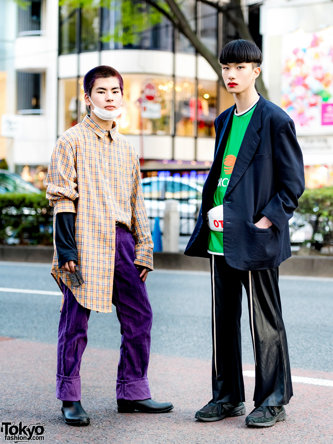 Harajuku Vintage Menswear Street Styles w/ Comme des Garcons, Umbro, Onitsuka Tiger, Punyus, Yu-Gi-Oh! Cards & Red Lipstick