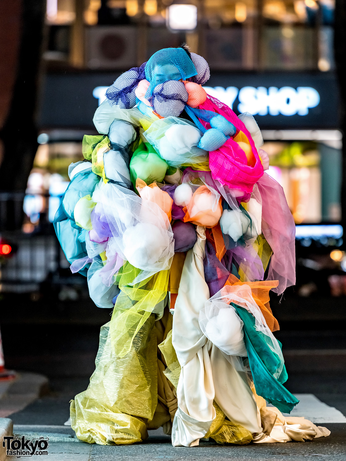 Avantgarde Handmade Harajuku Street Style Featuring Colorful Sculptural Fashion