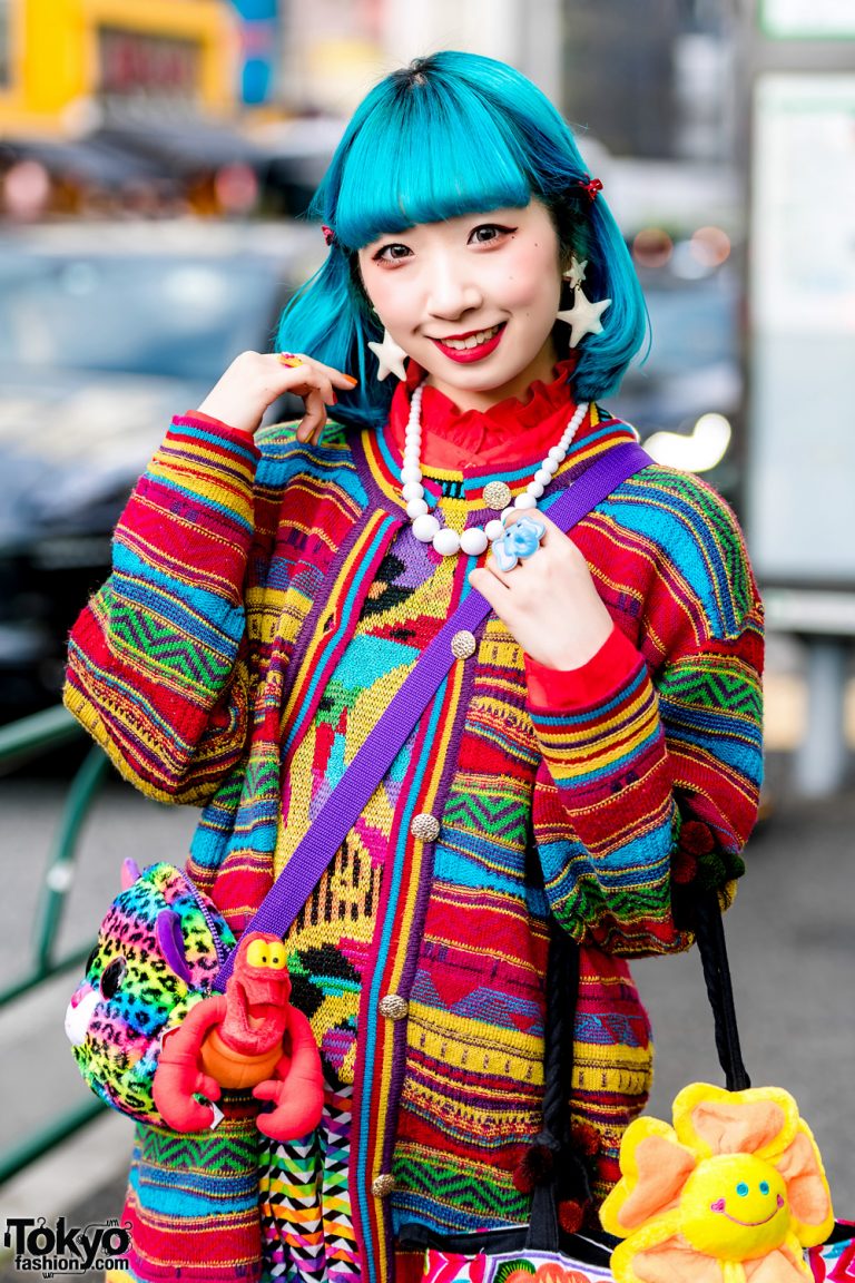 Colorful Vintage Harajuku Street Style W Kinji Ficce San Biki No Koneko Daiso Thank You 9674