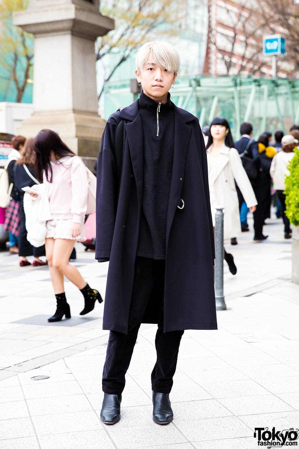Minimalist All-Black Harajuku Menswear Street Style w/ Never Mind the XU, Studious, Maison Margiela, Lad Musician & Chrome Hearts