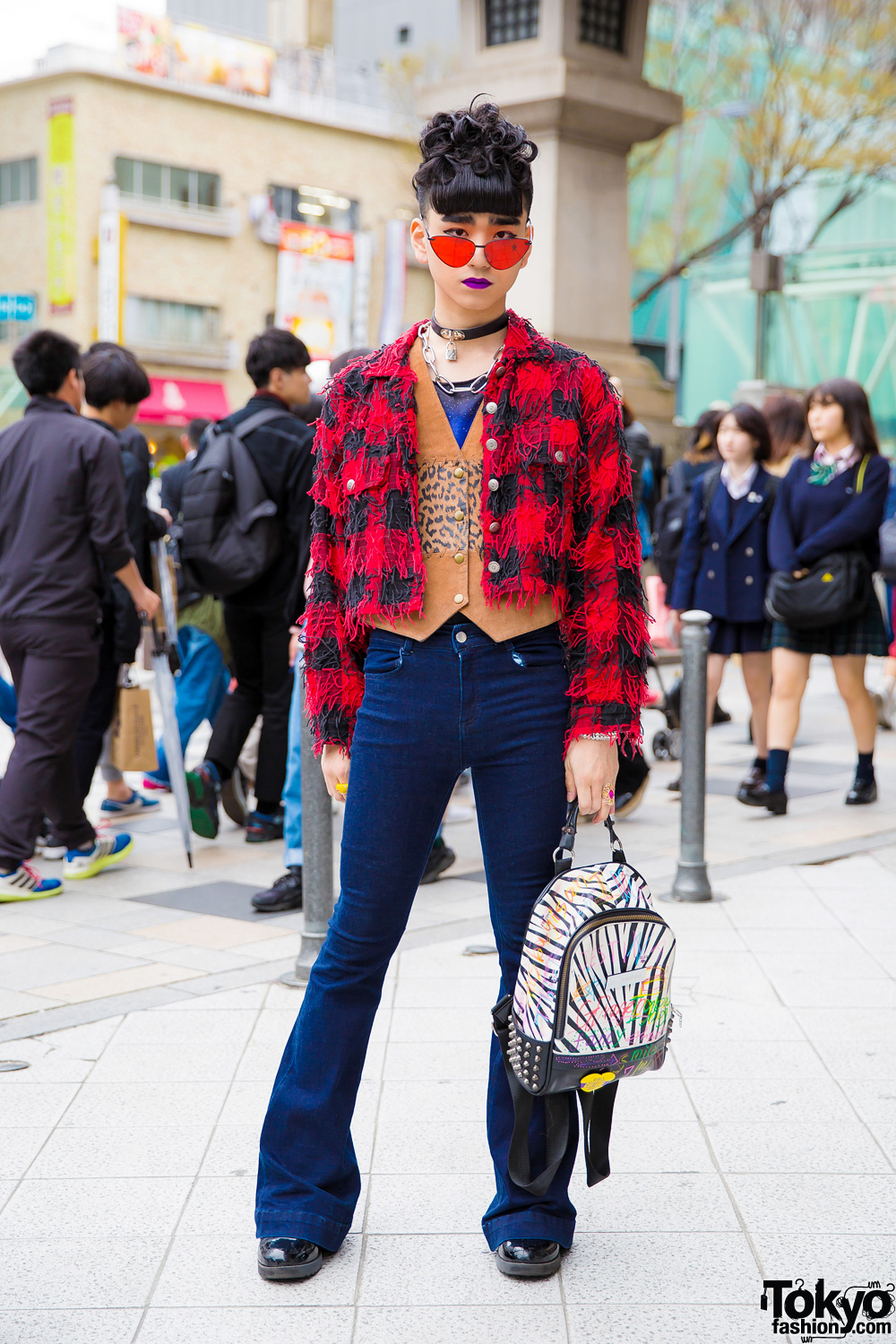 Harajuku Guy in Eclectic Streetwear Style