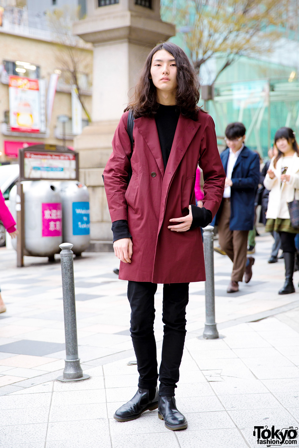 Japanese Male Fashion Model Street Style w/ LAD Musician, Hare, UNIQLO & Dr. Martens