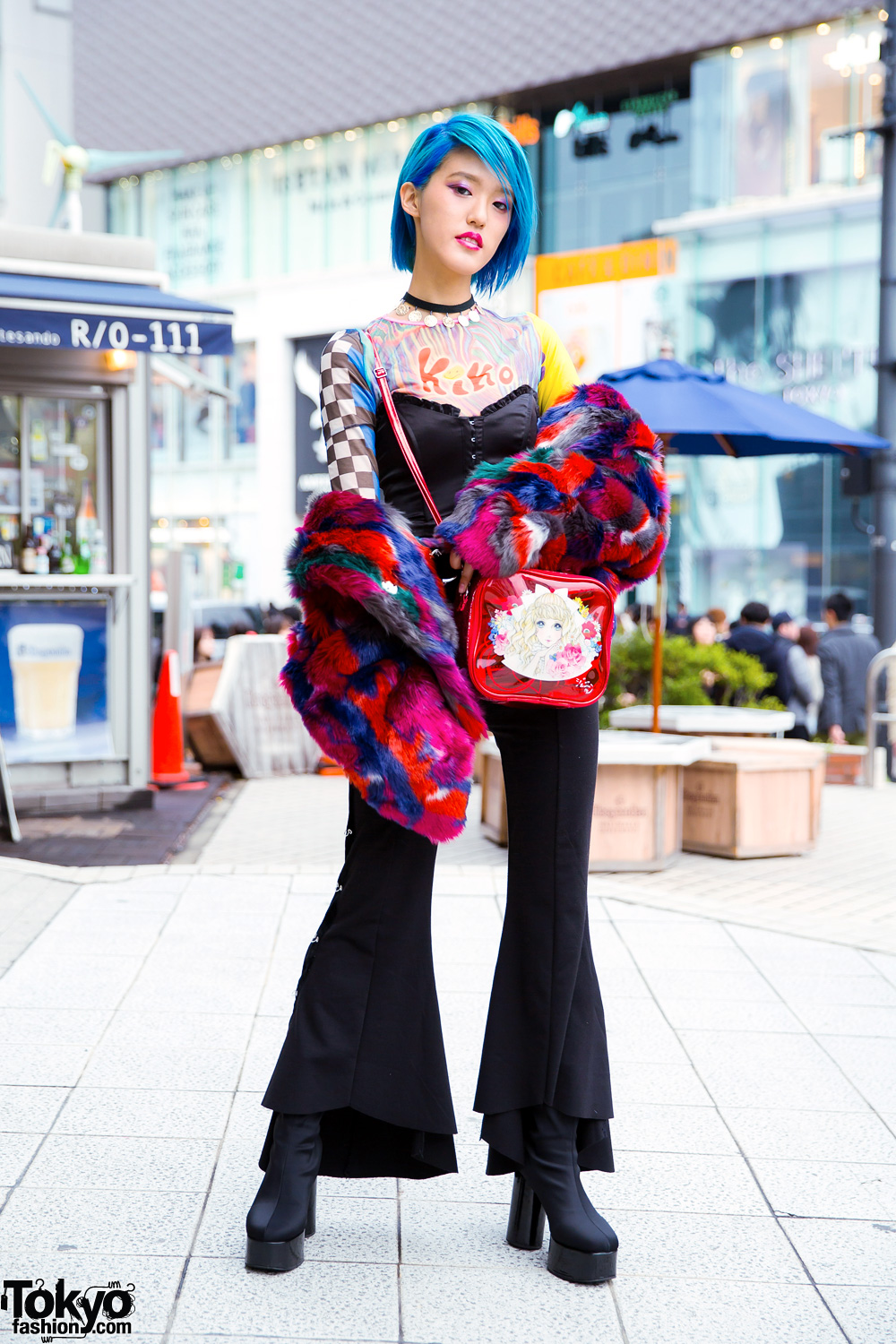 Harajuku Street Style w/ Prega Faux Fur Jacket, UNIF x Kiko, Jenny Fax x Macoto, Jeffrey Campbell & JBCG