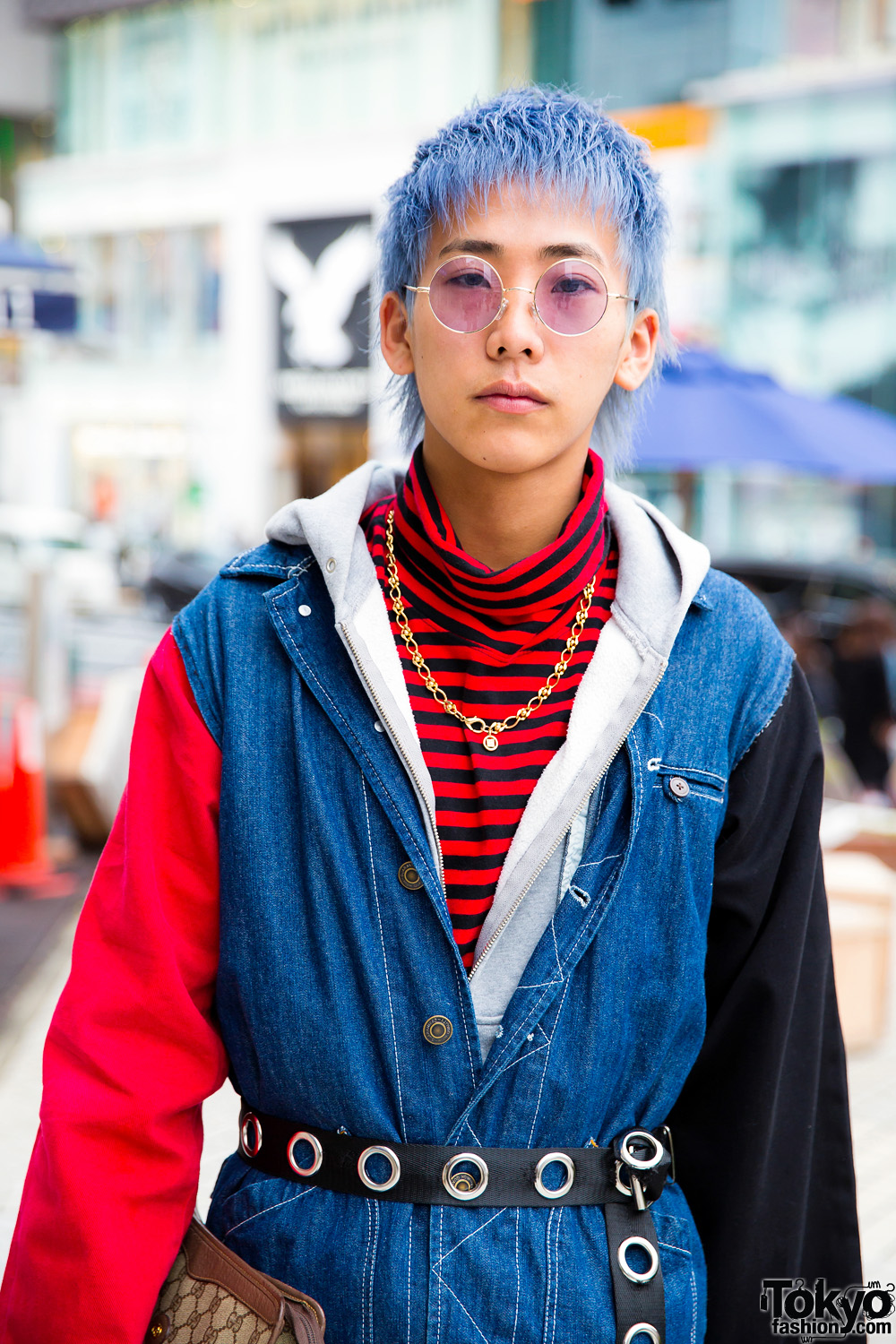 Colorblock Harajuku Street Style w/ Handmade Jacket, MRC Noir Pants ...