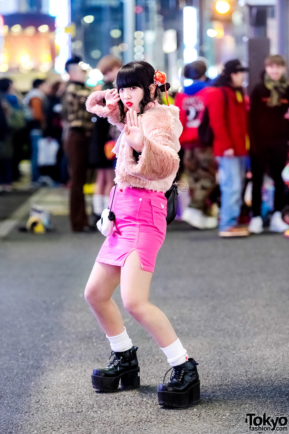 Harajuku Girl in Twin Buns & Pink Fashion w/ San To Nibun No Ichi, WEGO & Yosuke