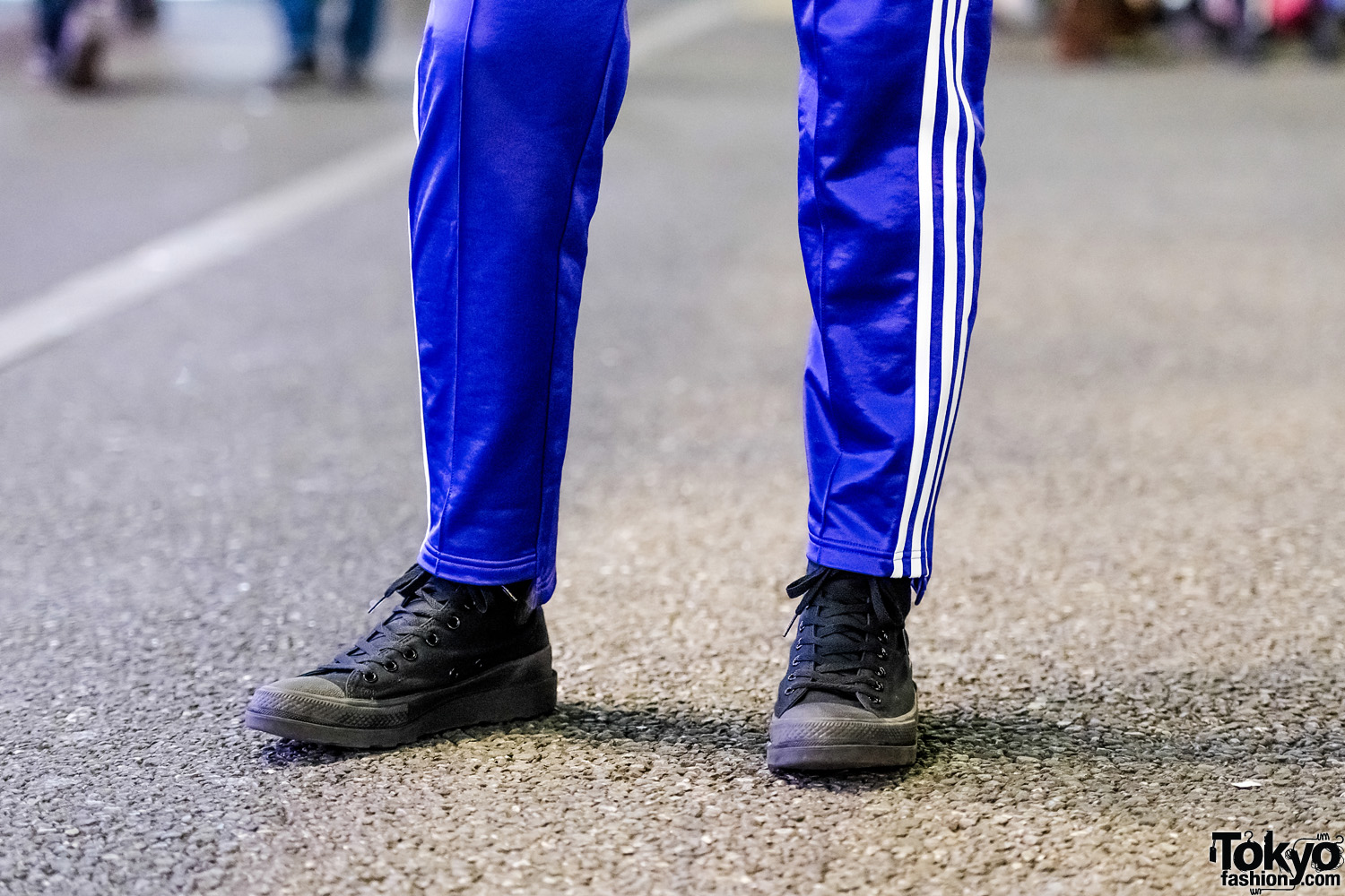 Harajuku Teen in Orange Alpha Jacket, WEGO Top, Adidas Track Pants &  Converse Sneakers – Tokyo Fashion