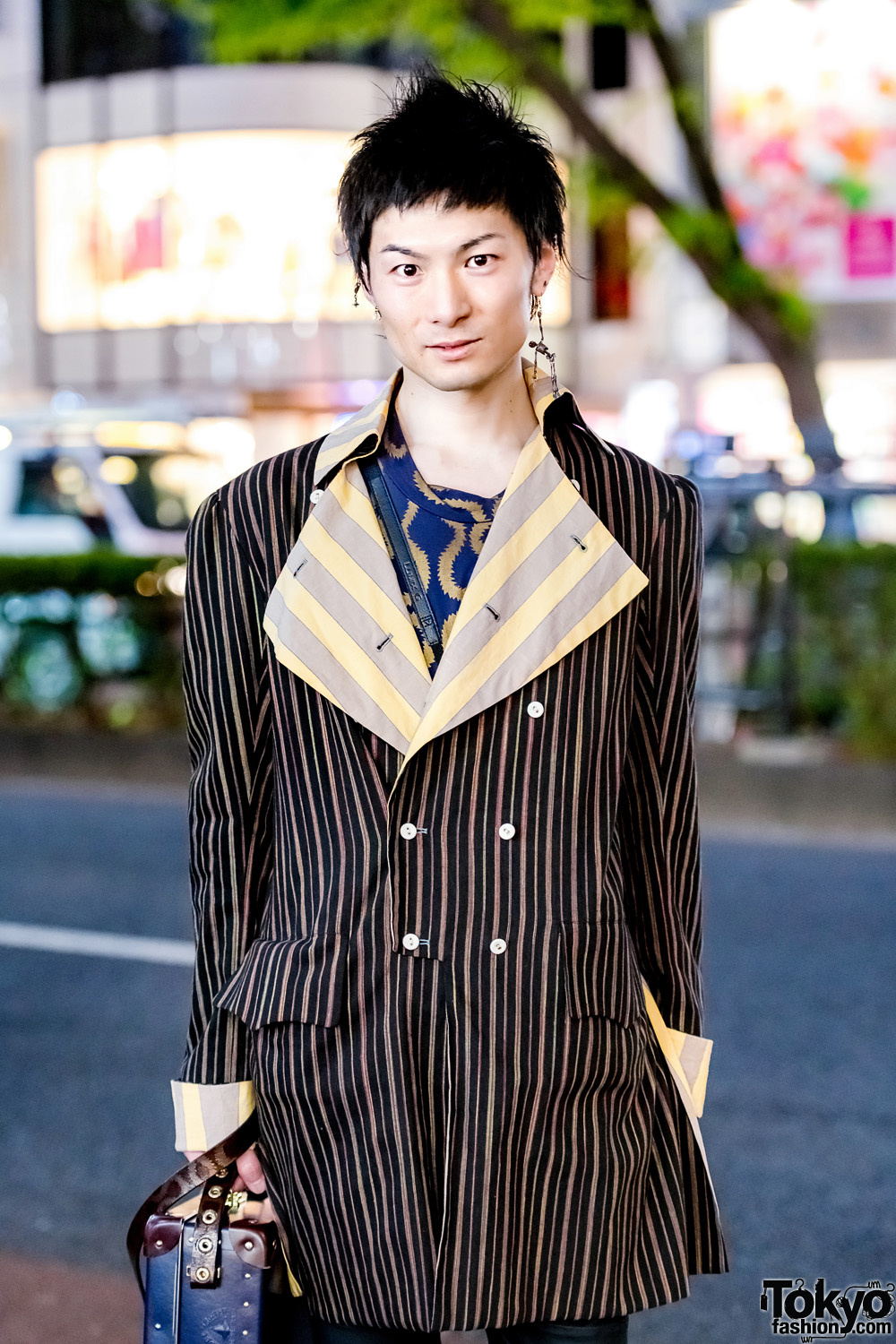 Harajuku Designer Streetwear Style w/ Double-Breasted Coat, Skinny ...