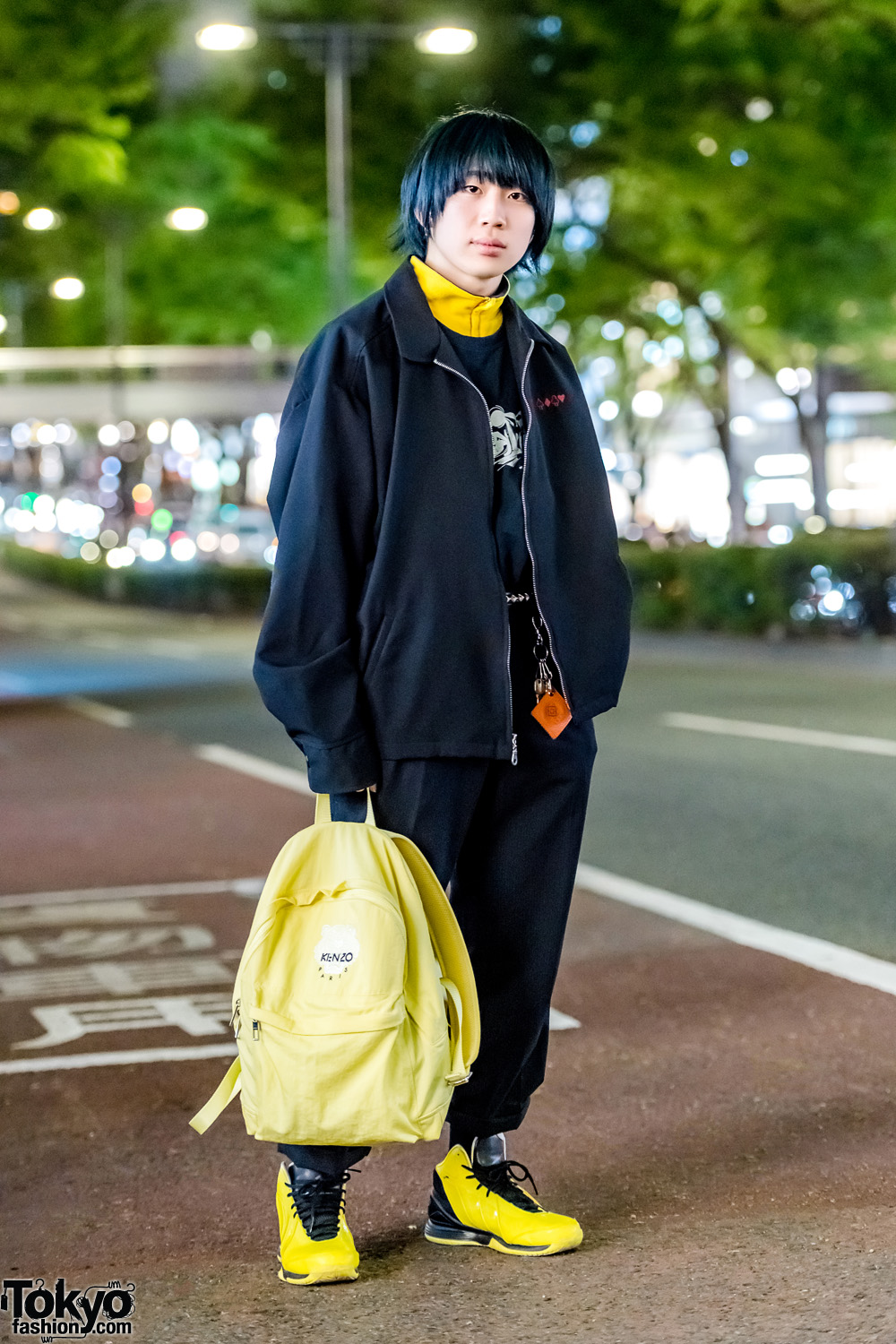 Two-Tone Streetwear Style w/ Kidill Shirt, Adidas Colorblock Sneakers & Kenzo Backpack