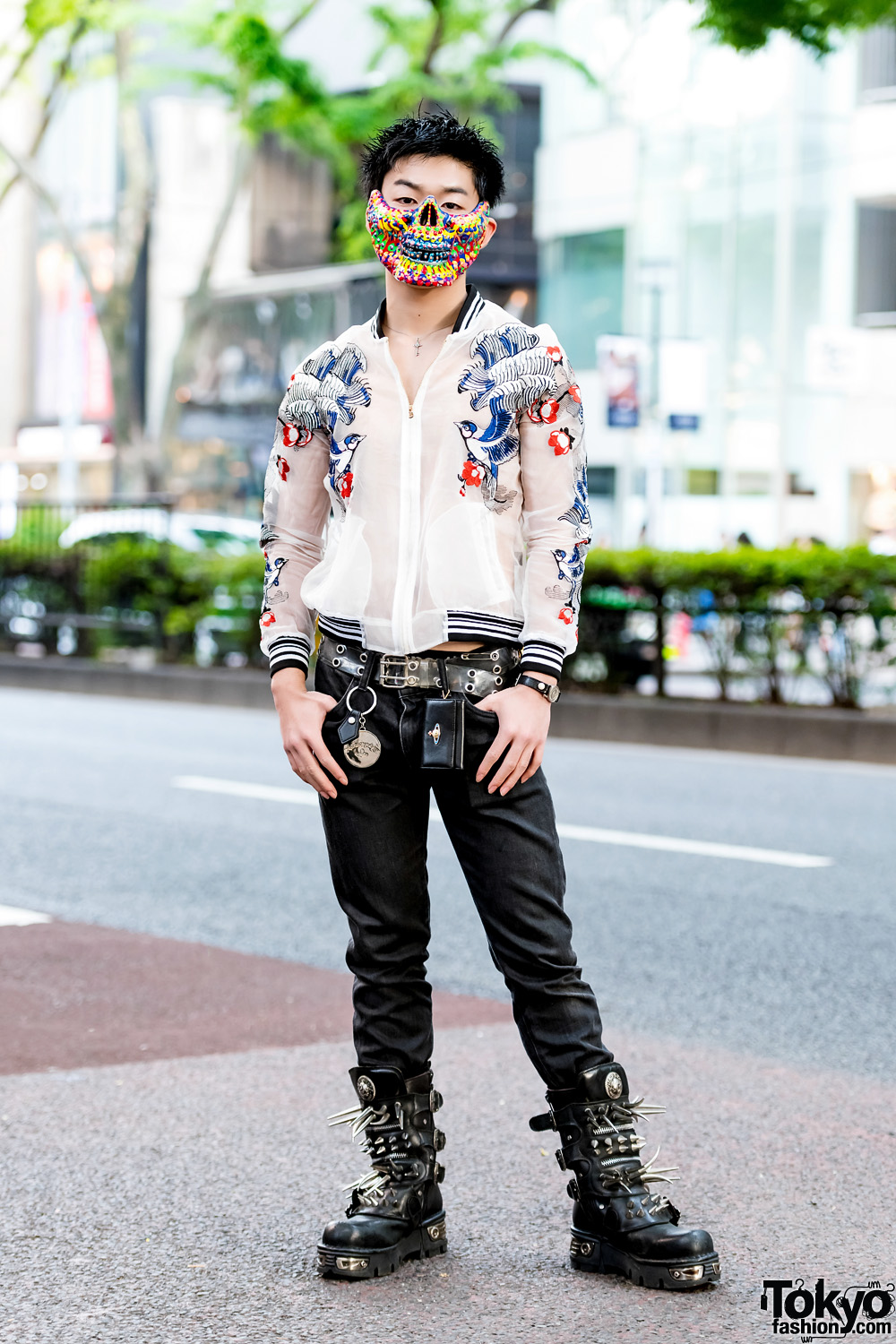 Punk-Infused Streetwear w/ Colorful Mask, Vintage Sukajan, John Lawrence Sullivan, Vivienne Westwood & New Rock Spike Boots