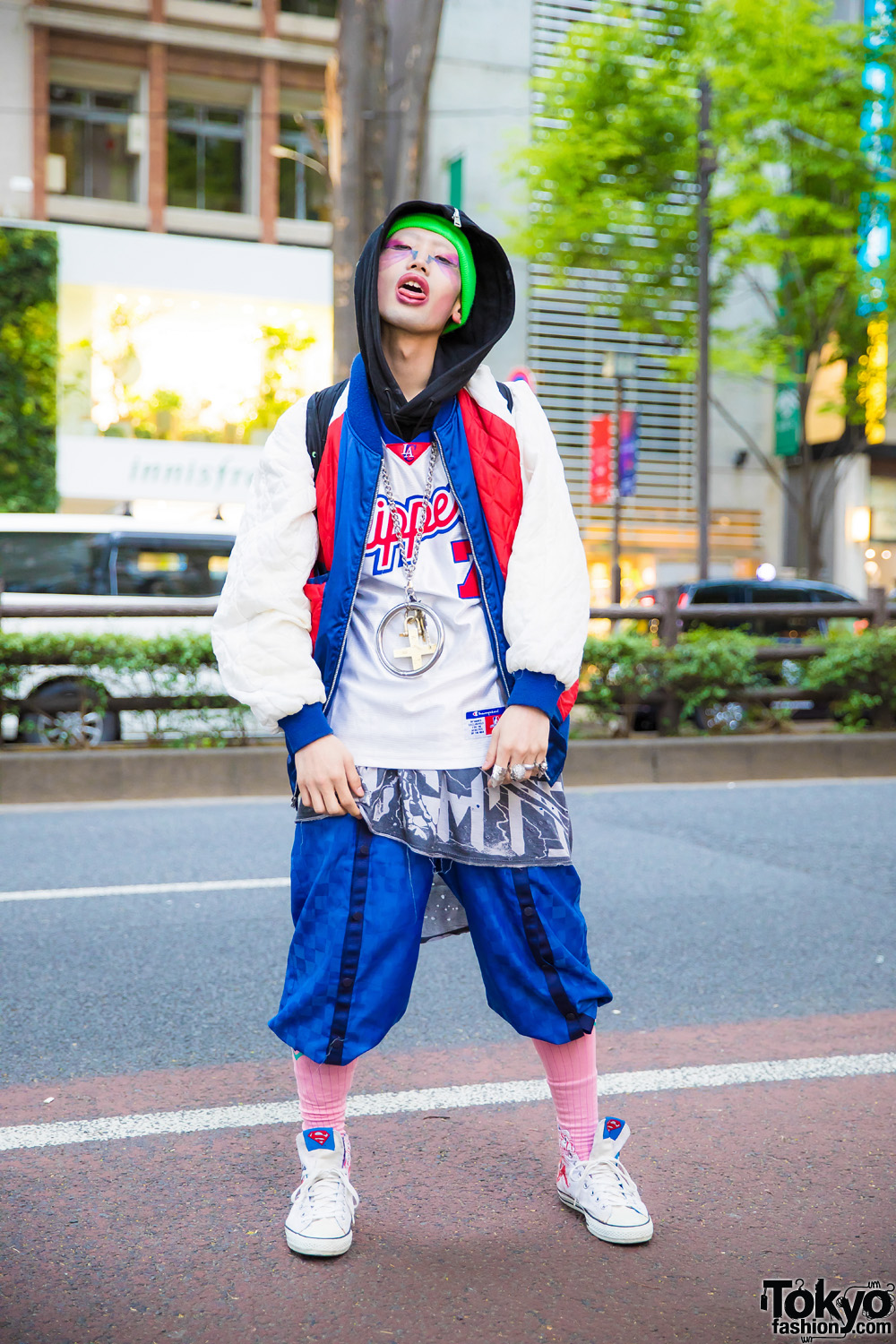 Extreme Tokyo Streetwear Style w/ Painted Face, Fenty Puma, Vejas Kruszewski, Converse & Vivienne Westwood